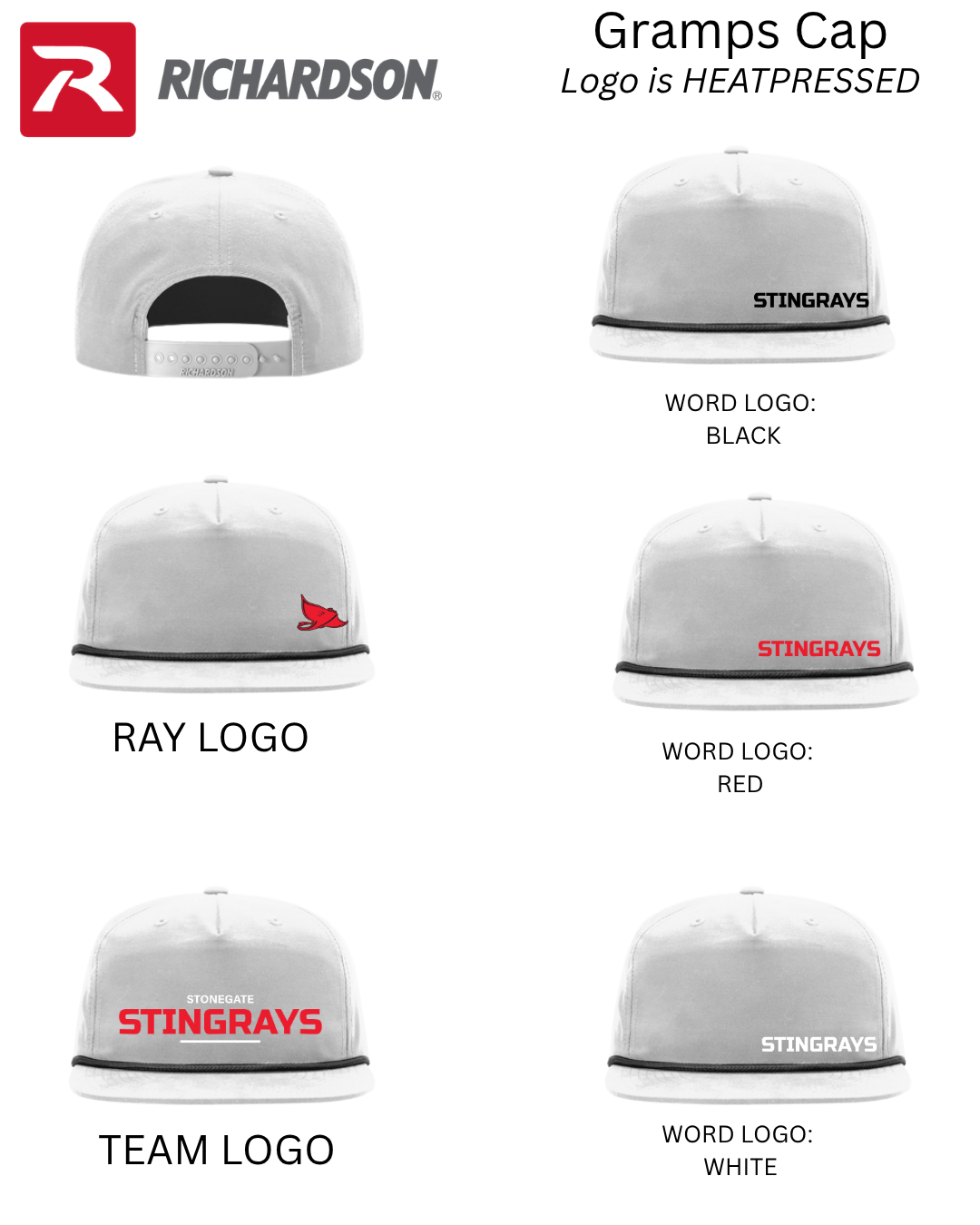 Stonegate Stingrays: Hat:  RICHARDSON  Gramps Cap