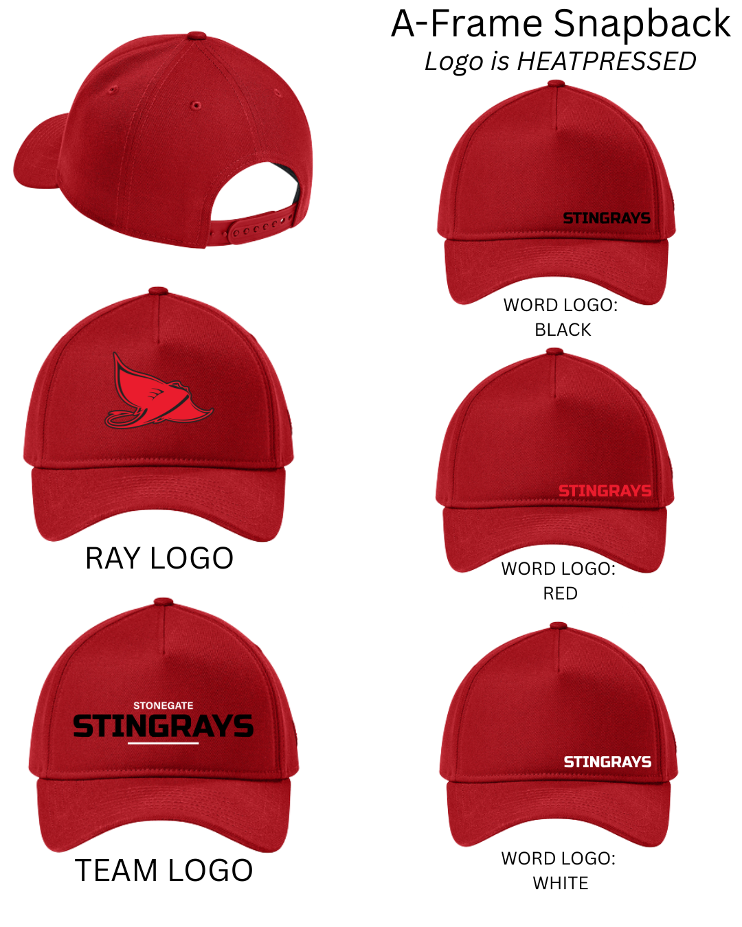 Stonegate Stingrays: Hat:  A-Frame Snapback