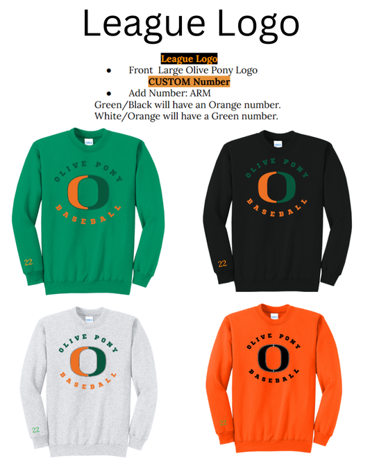 OP: SELECT: League Logo Crewnecks