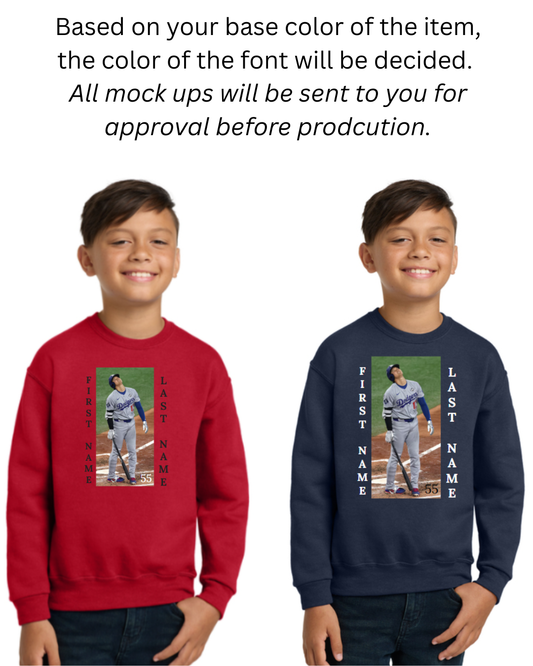 Custom Photo Youth Crewnecks