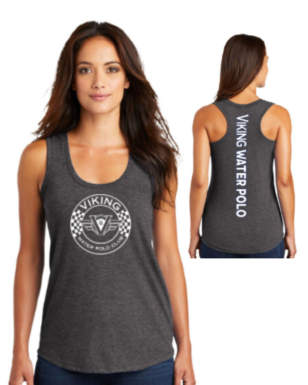 Viking Water Polo Club Active Racerback Tank Top Circle Logo
