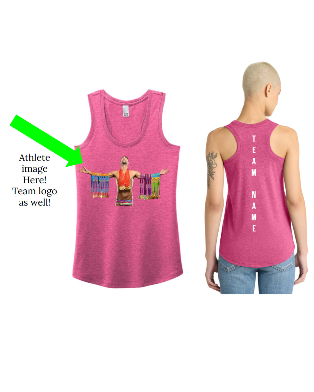 Custom Ladies Casual Racerback Tank Top