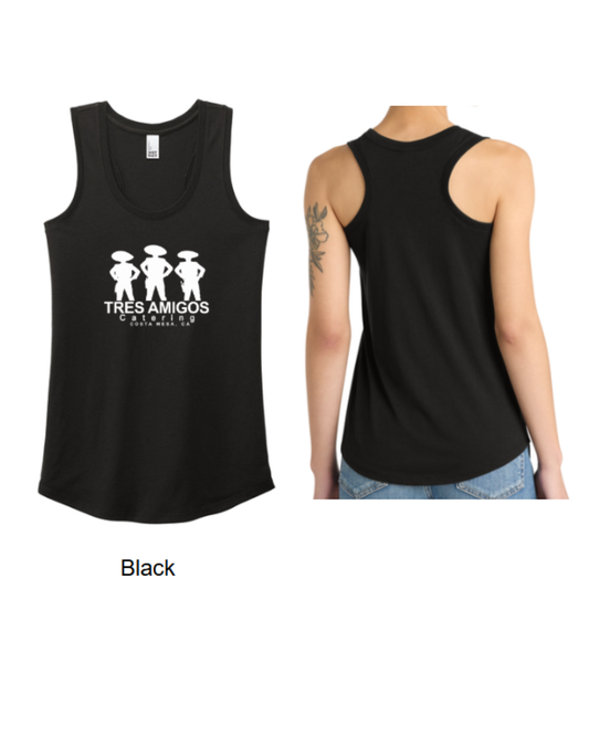 Tres Amigos Catering Ladies Casual Racerback Tank Top