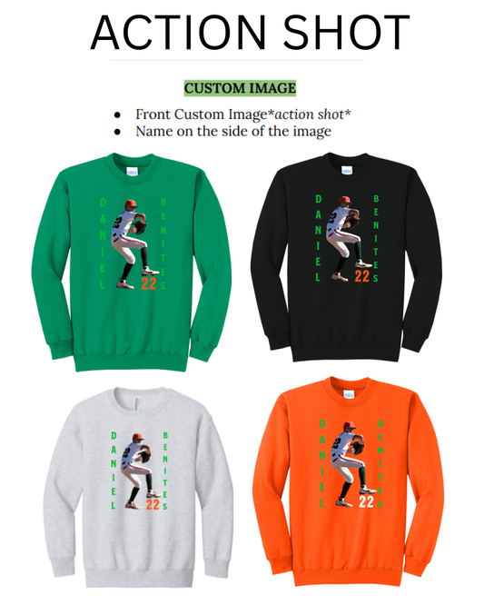 OP: SELECT: Action Shot Crewnecks
