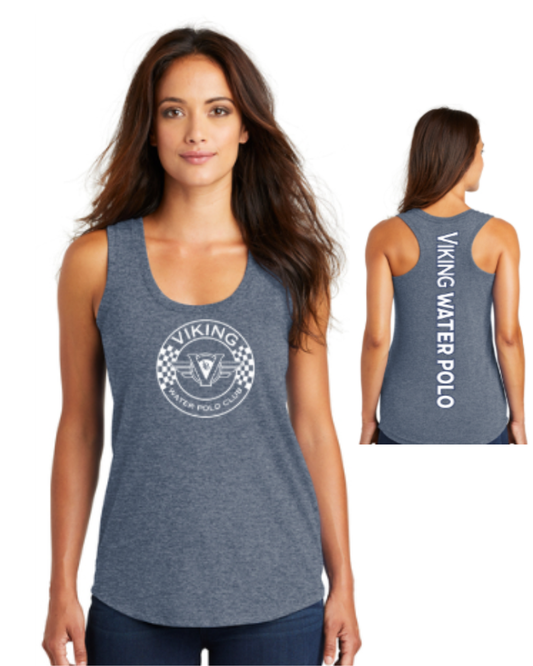 Viking Water Polo Club Active Racerback Tank Top Circle Logo