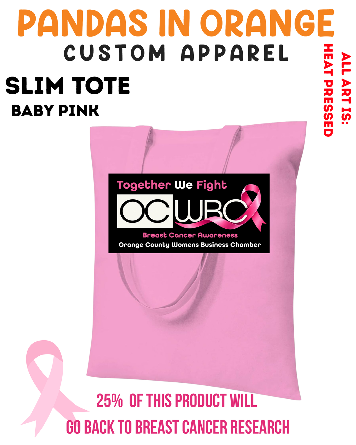 OCWBC Breast Cancer Slim Tote