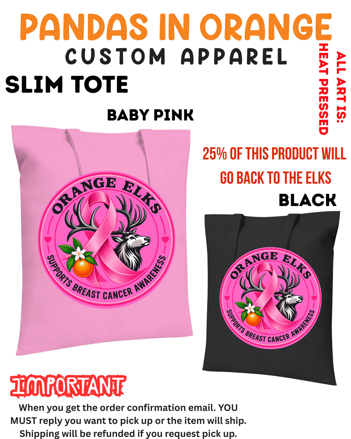 Elks Lodge Slim Tote