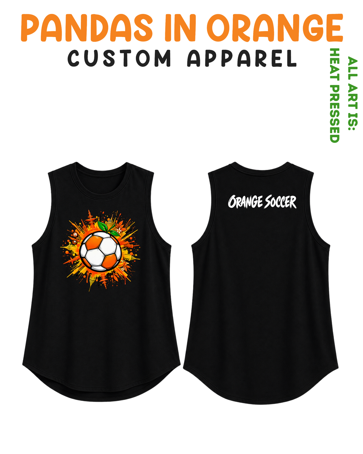 ORANGE SOCCER Female Tank Top