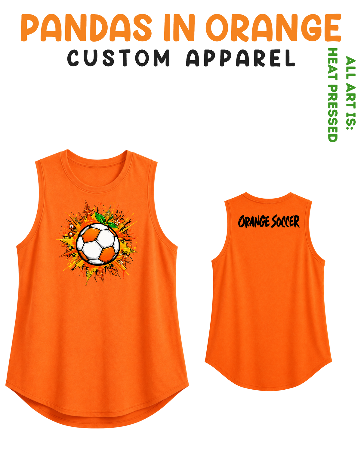 ORANGE SOCCER Female Tank Top