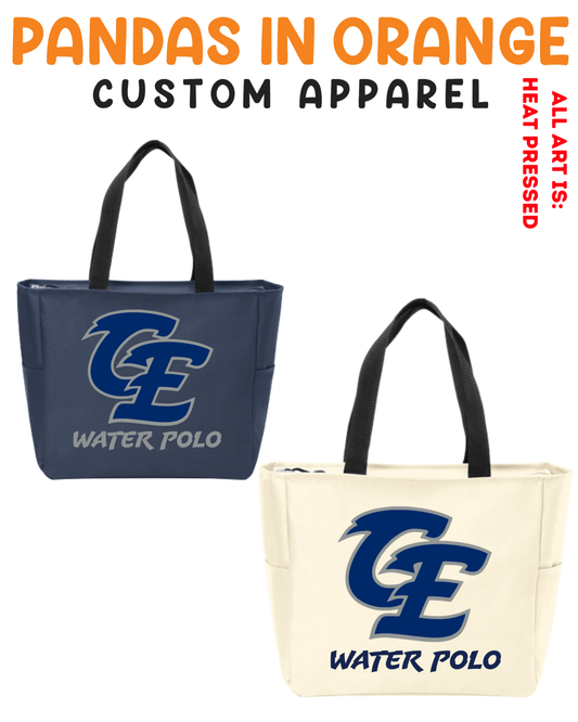 Clovis East HS Team Tote: With Zipper