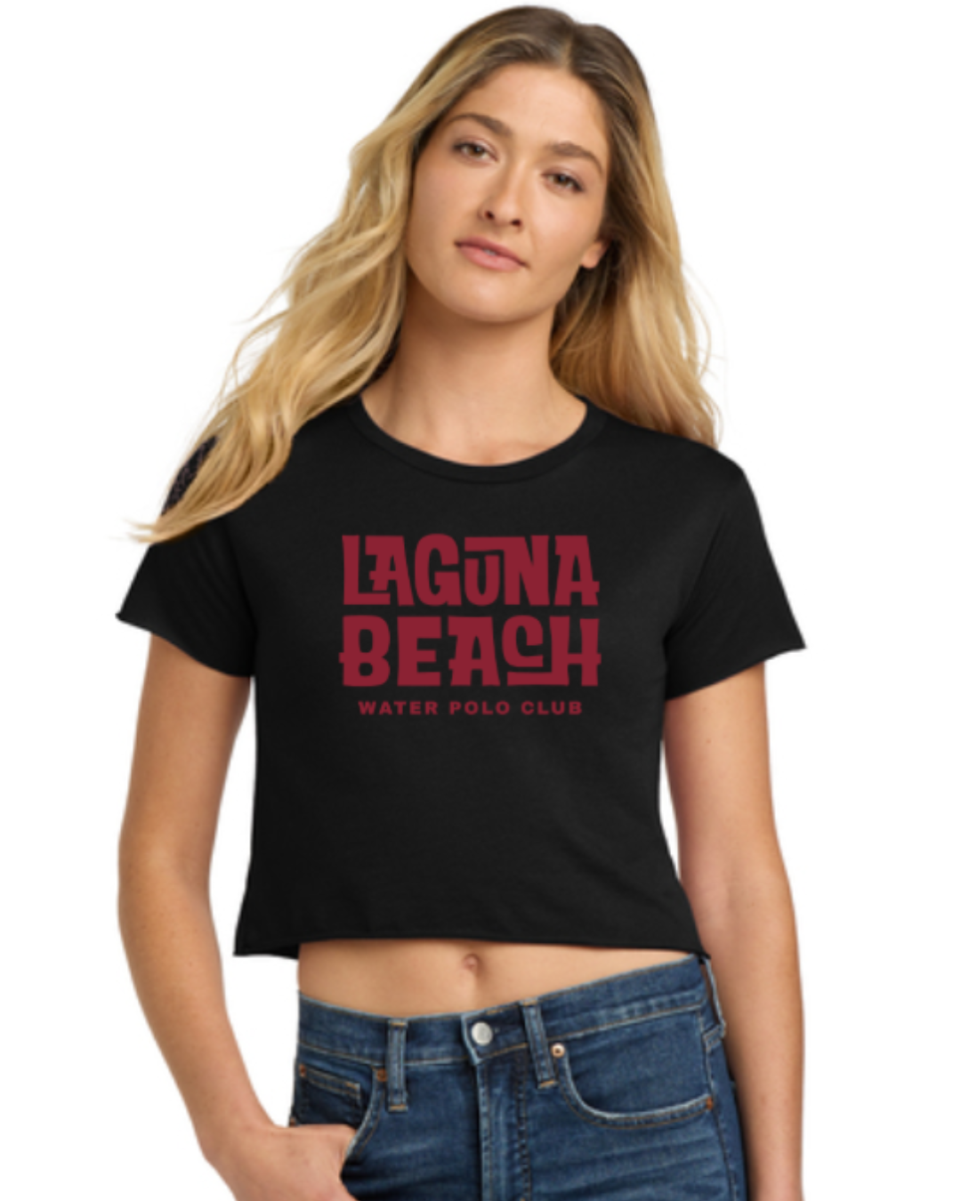 Laguna Beach Water Polo Club Crop Top Black
