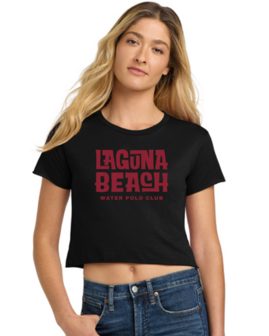 Laguna Beach Water Polo Club Crop Top Black