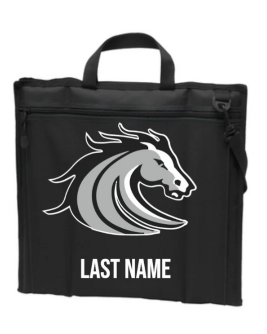 Stockdale High School Stadium Chair Black Horse Logo