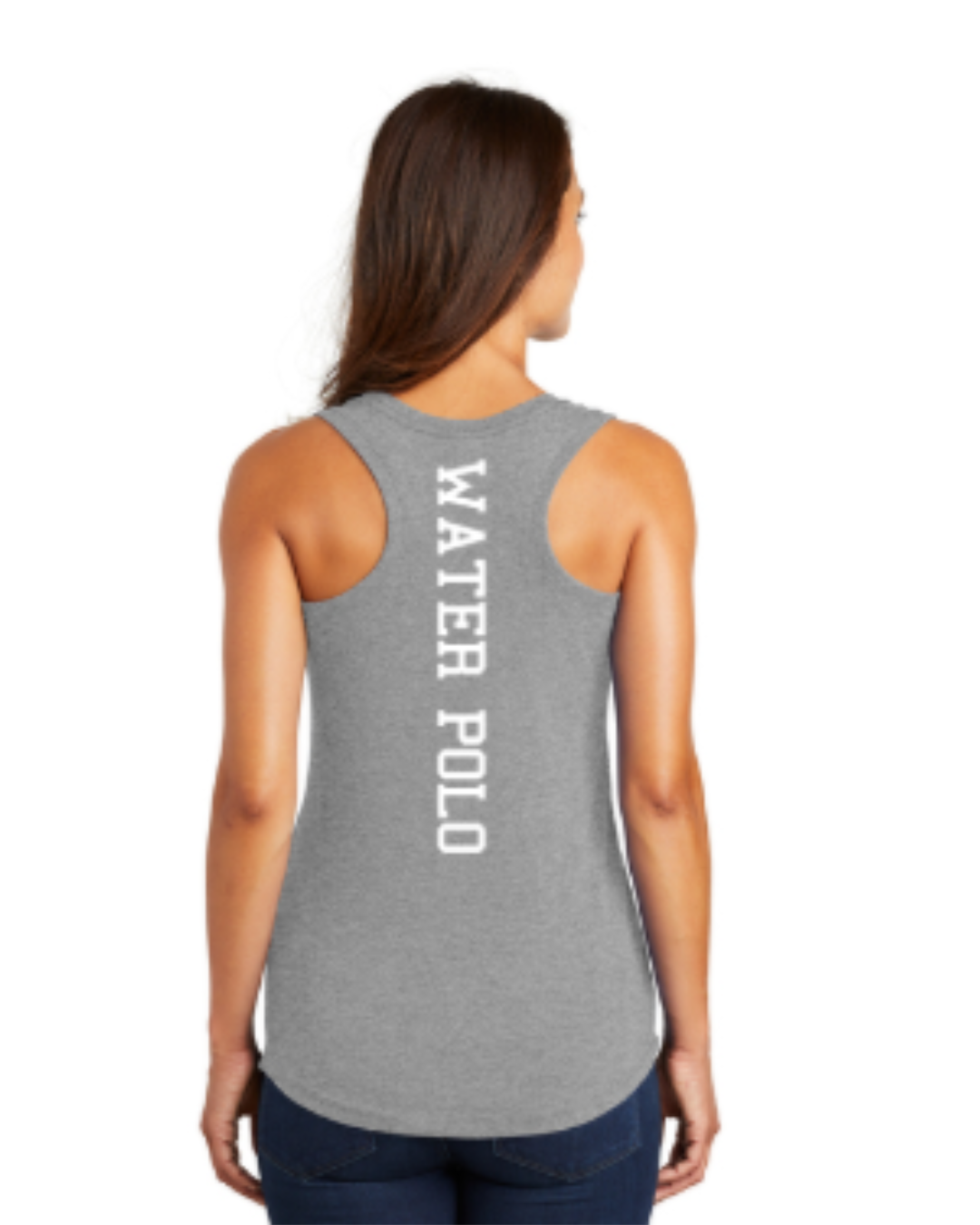 Stockdale High School  Ladies Active Racerback Tank Top Heather Grey