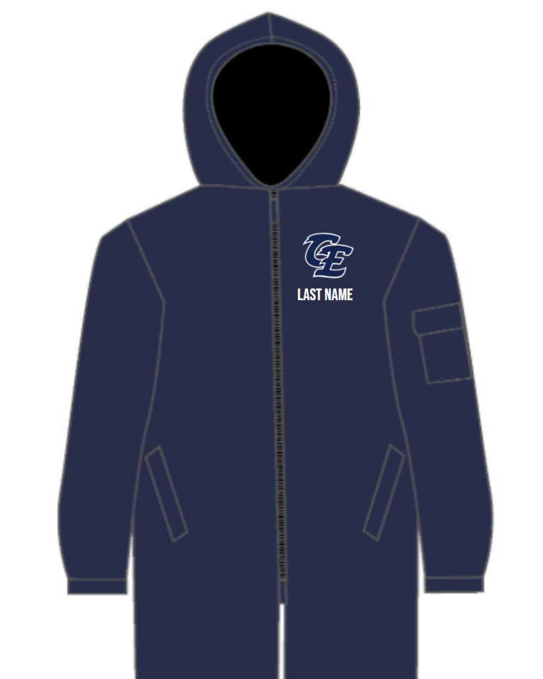 Clovis East High School Parka Navy
