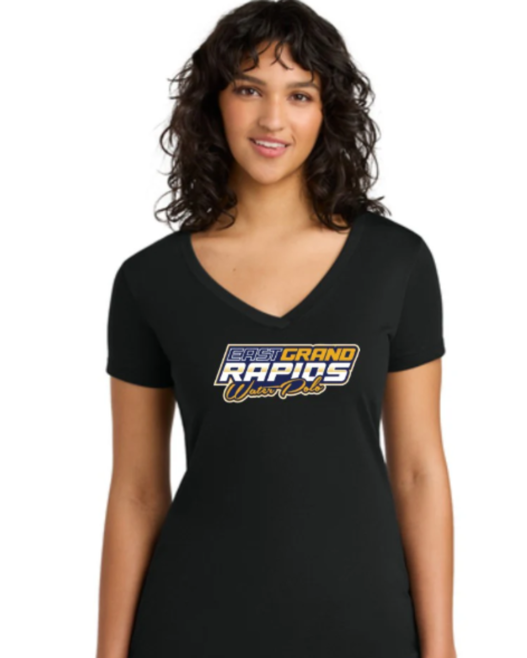 East Grand Rapids High School Female V Neck Shirt Black