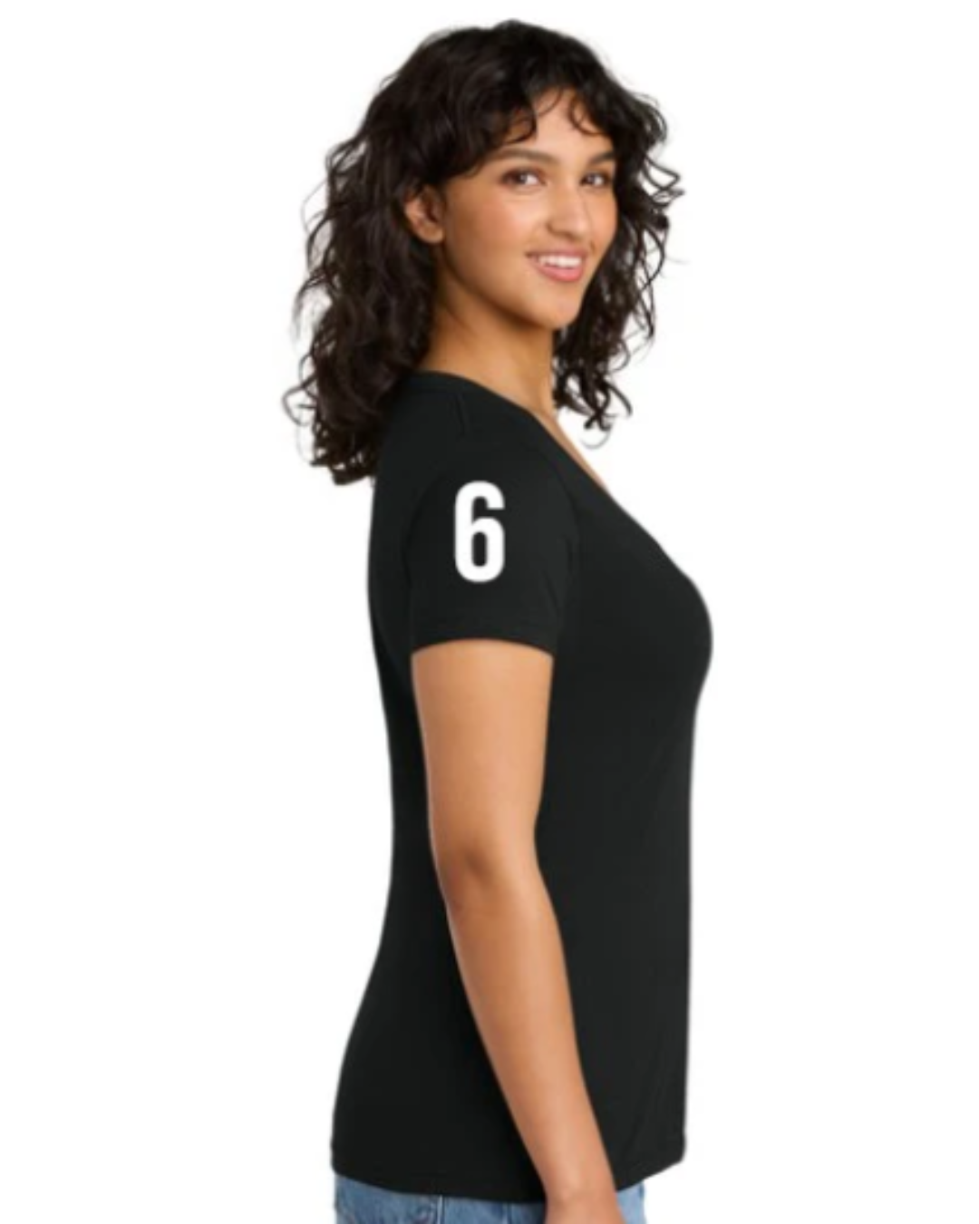 East Grand Rapids High School Female V Neck Shirt Black