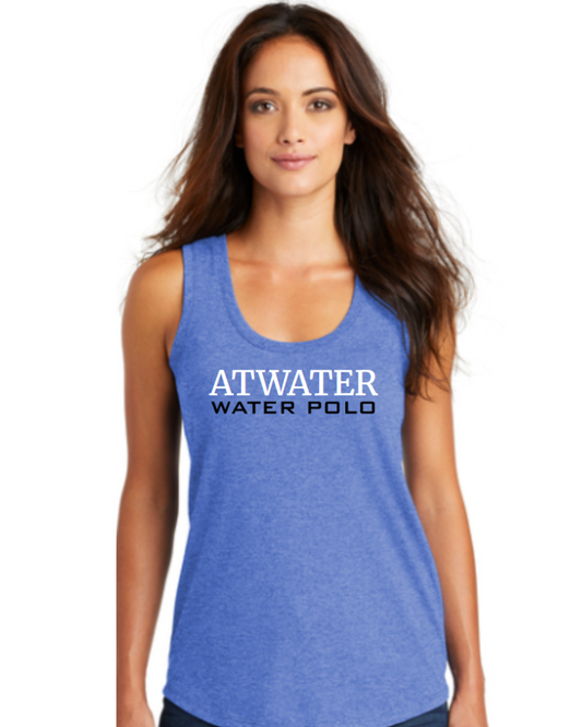 Atwater High School Ladies Active Racerback Tank Top Royal Frost