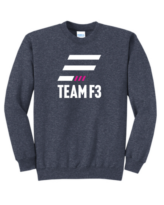 Team F3 Tri Team Crewneck Heather Navy