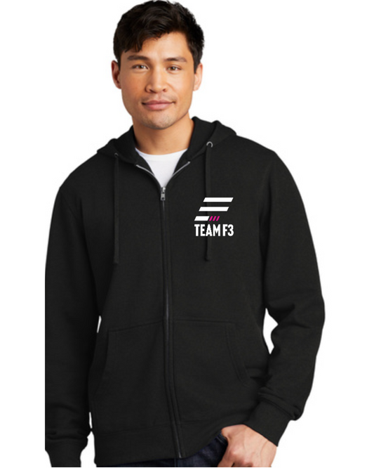 Team F3 Fleece Track Outfit Full Zip Hoodie Black