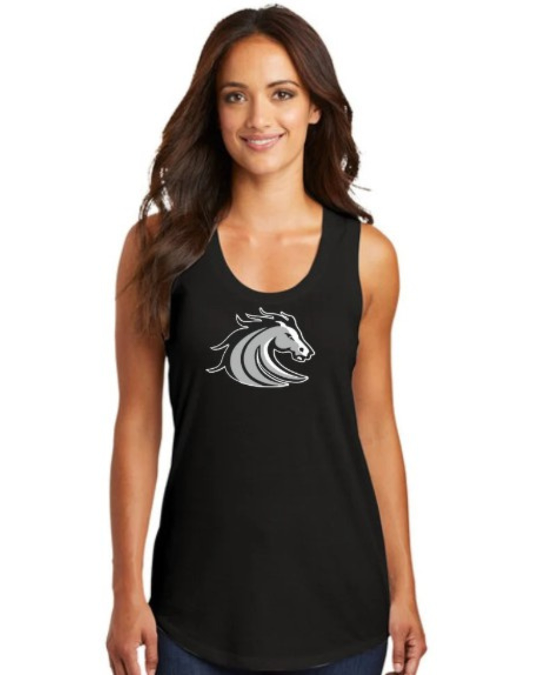 Stockdale High School  Ladies Active Racerback Tank Top Black