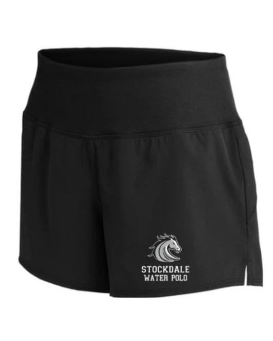 Stockdale High School Female Shorts Black Mascot Logo