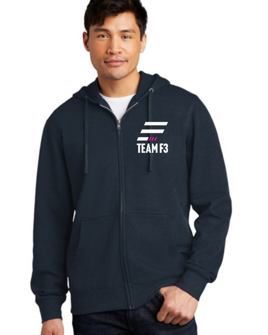 Team F3 Fleece Track Outfit Full Zip Hoodie Navy