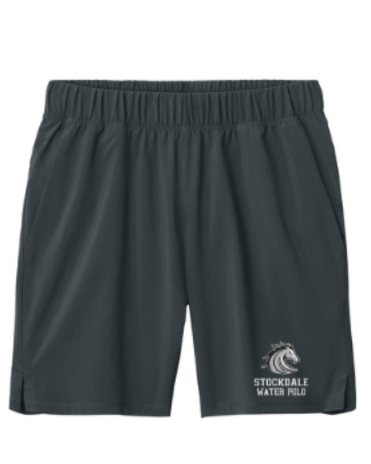 Stockdale High School  Male Shorts Iron Grey Mascot Logo