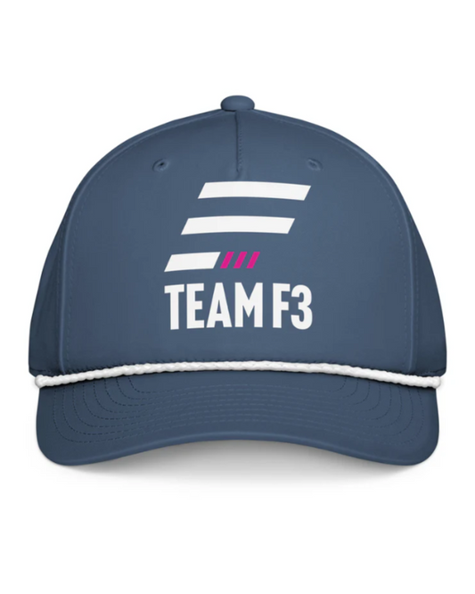Team F3 Classic rope cap Light Blue with White Smaller Logo