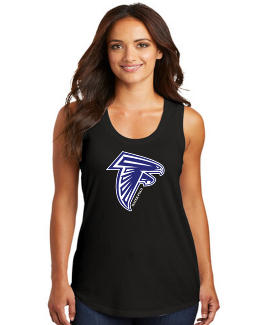 Atwater High School Ladies Active Racerback Tank Top Black
