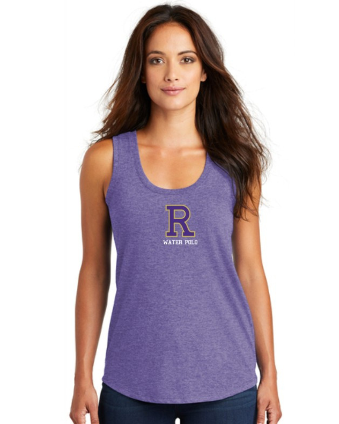 Ridgeview High School Ladies Active Racerback Tank Top Purple Frost