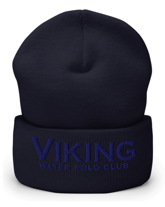 Viking Water Polo Club Cuffed Beanie Navy on Navy