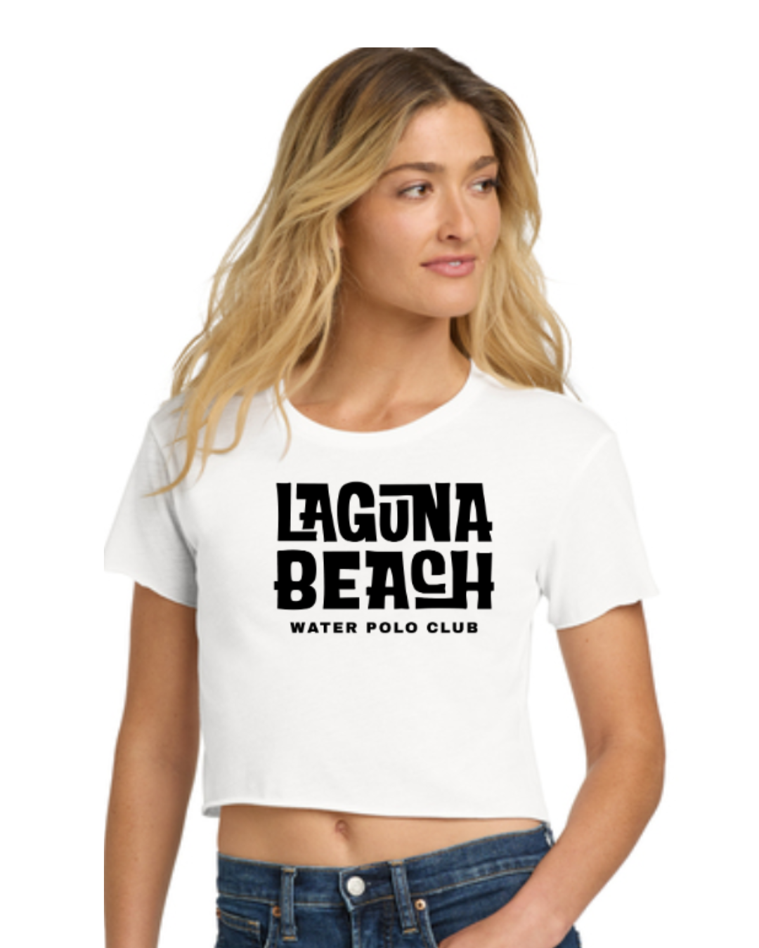 Laguna Beach Water Polo Club Crop Top White