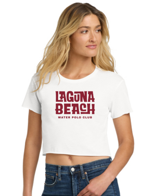 Laguna Beach Water Polo Club Crop Top White