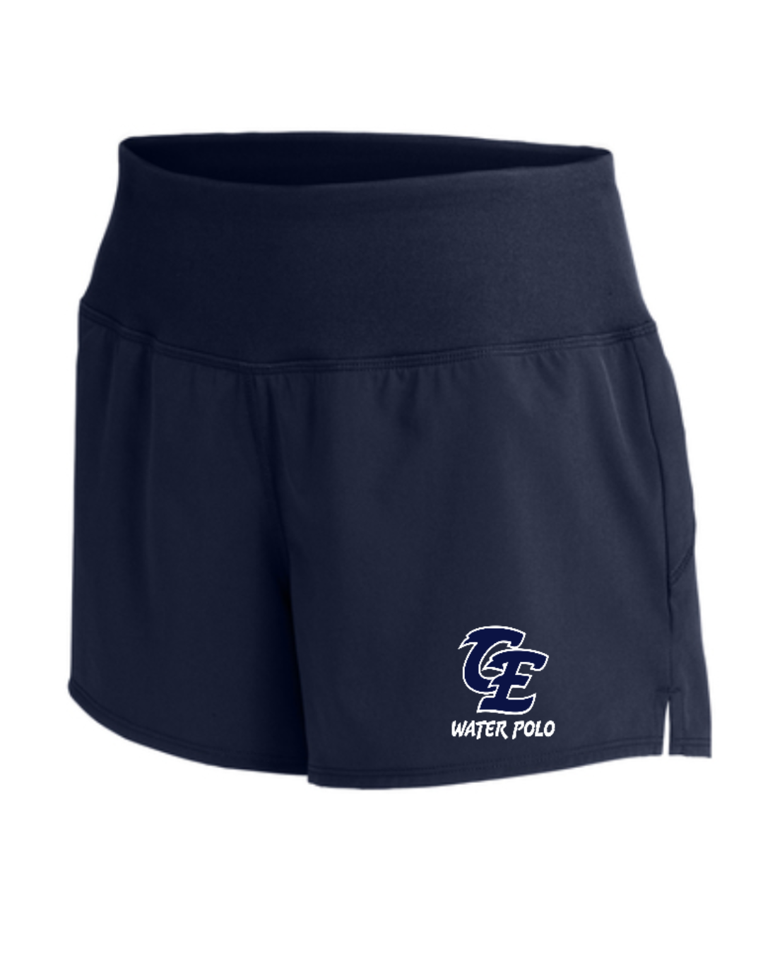 Clovis East High School Female Shorts Black True Navy CE Logo