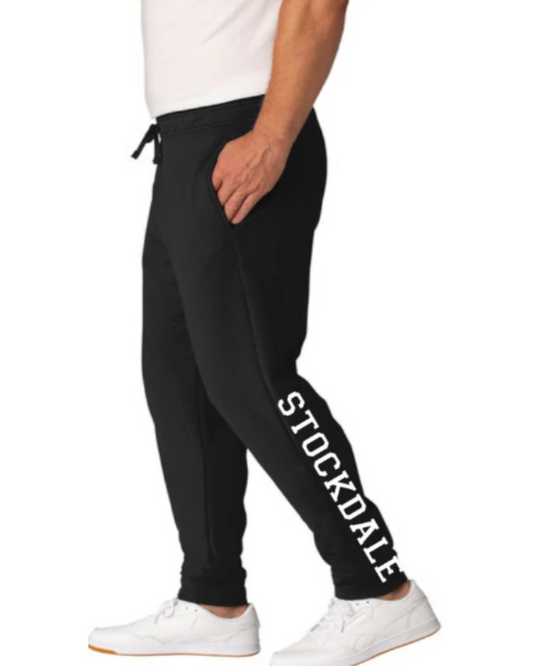 Stockdale High School Fleece Pants Black Stockdale Logo
