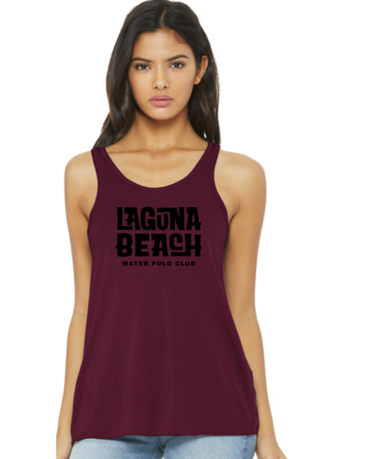 Laguna Beach Water Polo Club Flowy Tank Top Maroon