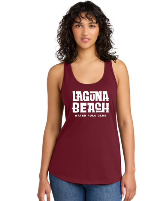 Laguna Beach Water Polo Club Classic Racerback Tank Top Maroon